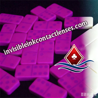 Dominós marcados com tinta invisível para lentes de contato infravermelhas