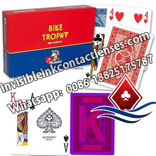 bike trophy marked cards poker